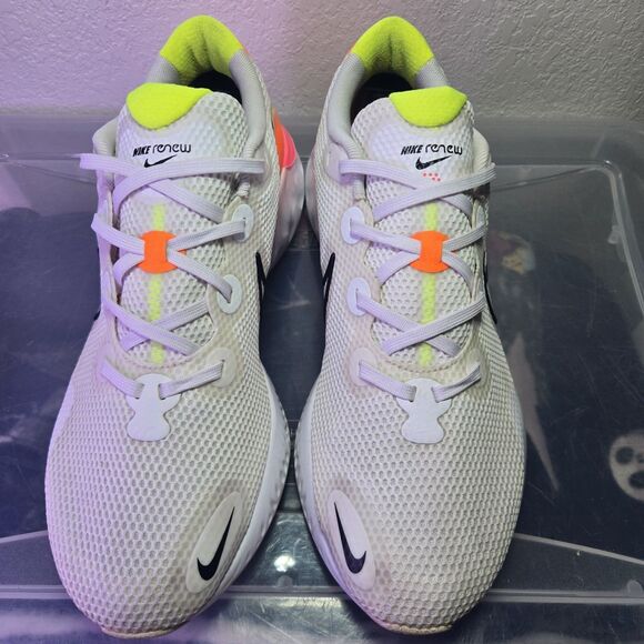 Nike Renew Run Men’s Running Shoes White Orange Volt CK6357-100 Size 11.5 main image 6